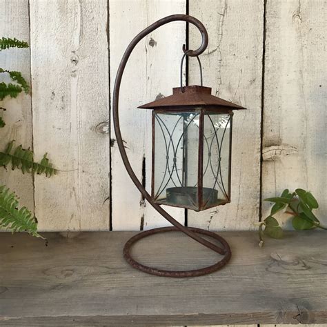 Rusty Metal Candle Lantern 